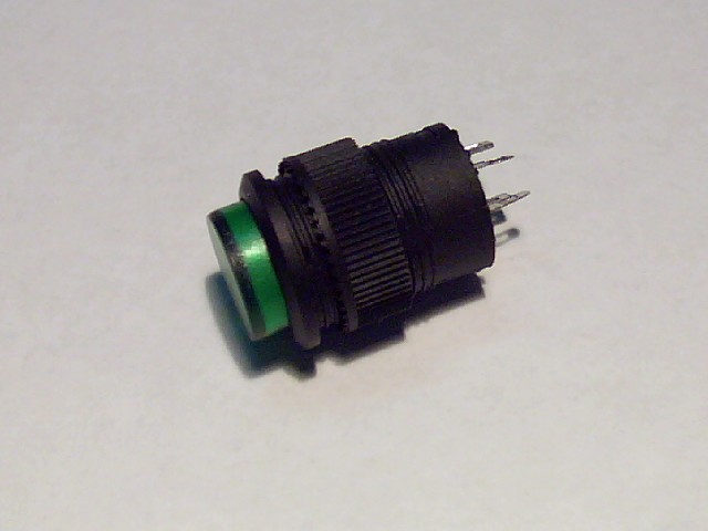 Кнопка D-314 зеленая, с фикс. R16-503AD-G Lock