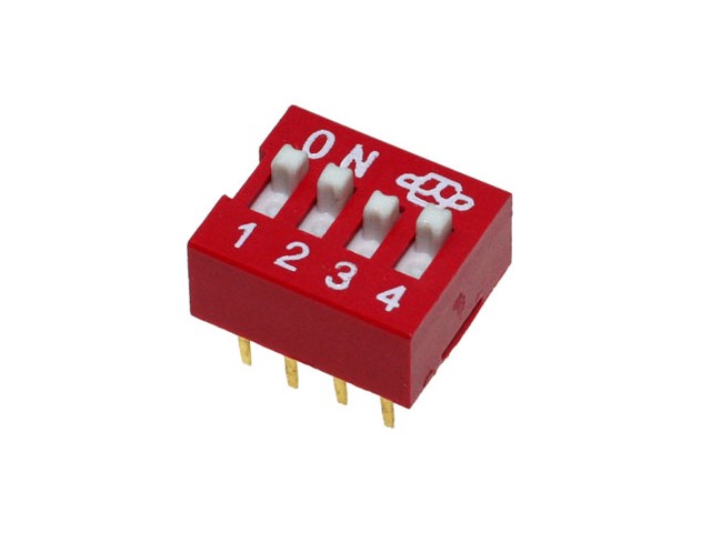 DS1040-4 DIP SWITCH 7 2.54mm 