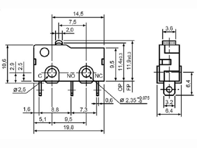 SM5-00N-115  3A 250V