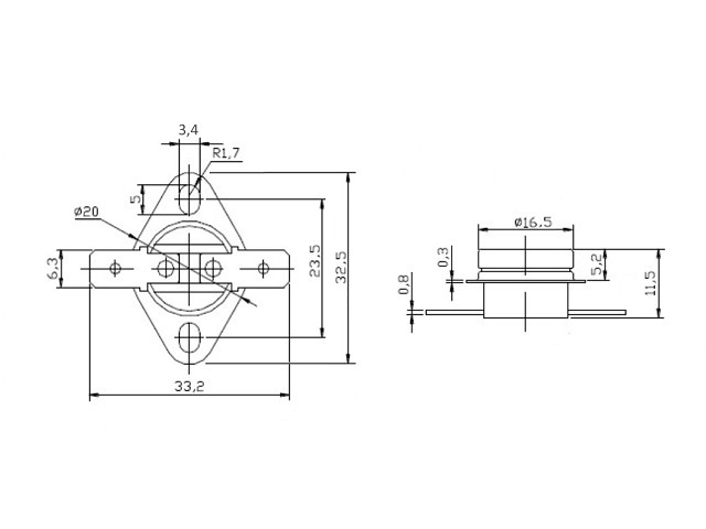  KSD301 95*C 10A NC