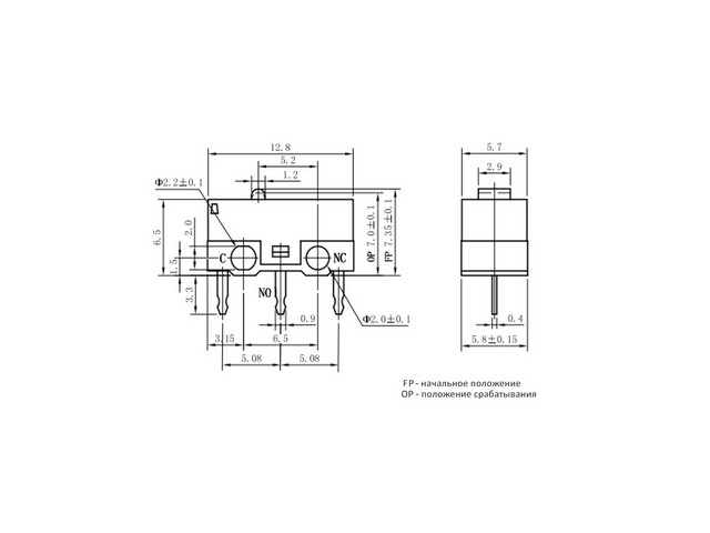 DM3-00P-110  125V 1A