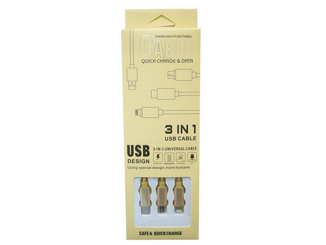  USB - microUSB/iPhone5/6/7/TYPE-C  (2, 1)  OT-SMU03 (KM-62)