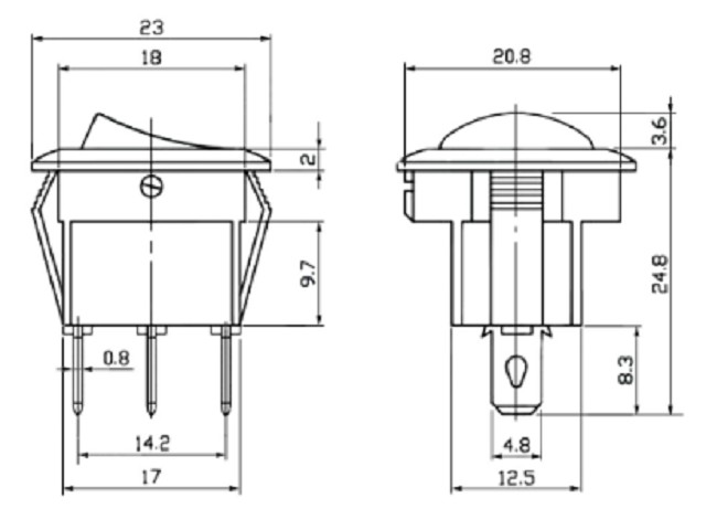 RS-103-8C ON-OFF-ON    3 